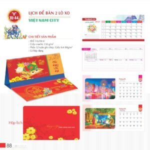 Lịch Để Bàn 2027 TD Mẫu TD44 (14 x 24cm) Ấn Phẩm Quà Tết Ngân Hàng & Tài Chính VIP in logo doanh nghiệp quà tặng Tết tại Quà Tặng Ngân Hàng