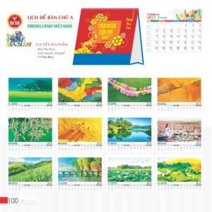 Lịch Bàn Chữ A 2027 TD Mẫu TD50 (19 x 19cm) Ấn Phẩm Quà Tết Ngân Hàng & Tài Chính VIP in logo doanh nghiệp quà tặng Tết tại Quà Tặng Ngân Hàng