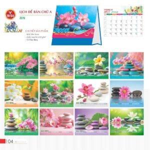Lịch Bàn Chữ A 2027 TD Mẫu TD54 (19 x 19cm) Ấn Phẩm Quà Tết Ngân Hàng & Tài Chính VIP in logo doanh nghiệp quà tặng Tết tại Quà Tặng Ngân Hàng