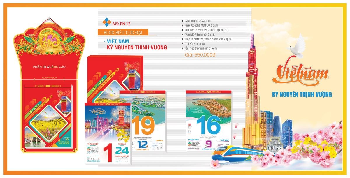 Lịch Bloc TPN 2027 TPNBLOC14 Ấn Phẩm Quà Tết Ngân Hàng & Tài Chính VIP