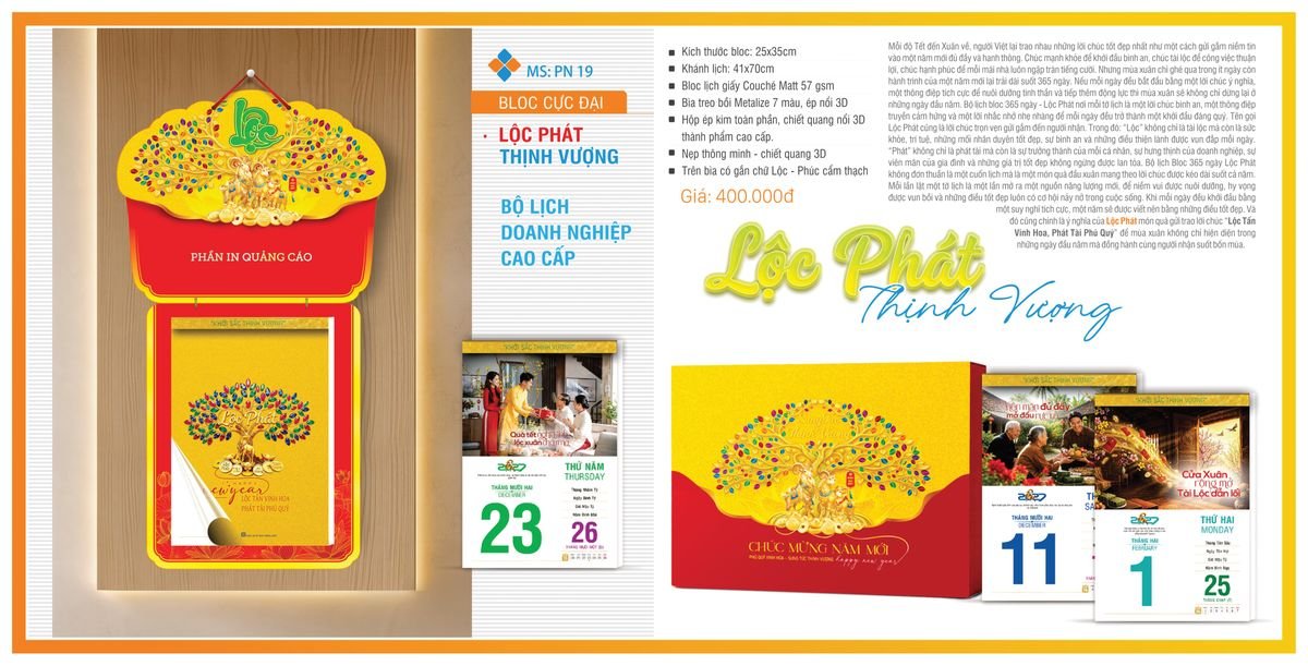 Lịch Bloc TPN 2027 TPNBLOC22 Ấn Phẩm Quà Tết Ngân Hàng & Tài Chính VIP