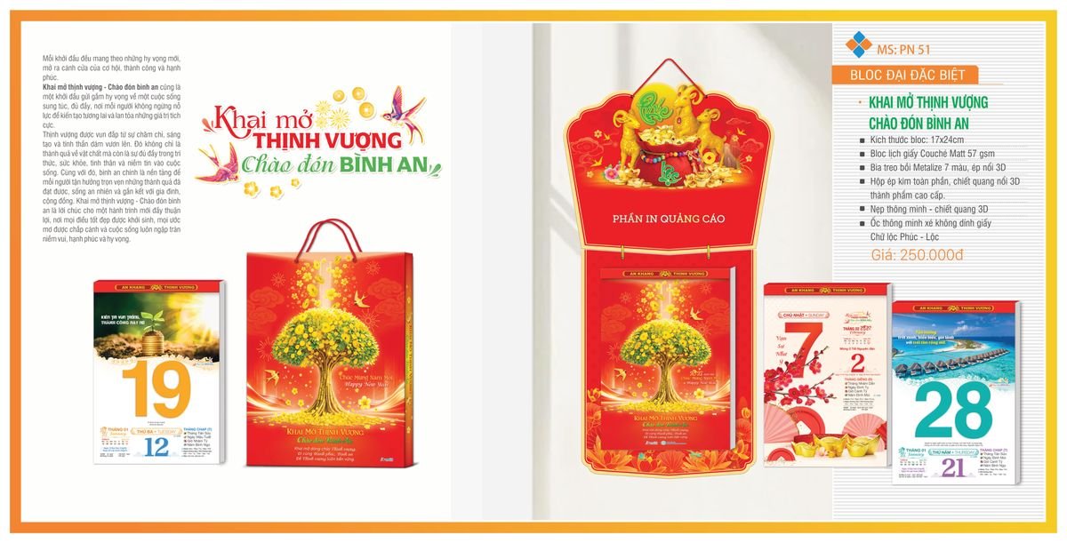 Lịch Bloc TPN 2027 TPNBLOC60 Ấn Phẩm Quà Tết Ngân Hàng & Tài Chính VIP