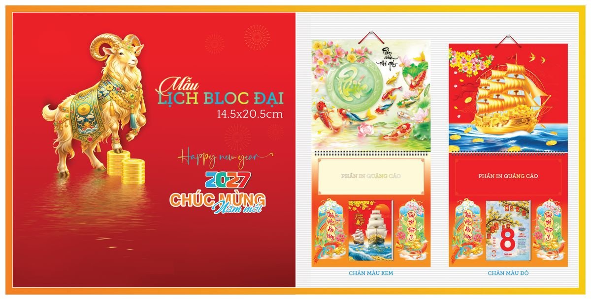 Lịch Bloc TPN 2027 TPNBLOC62 Ấn Phẩm Quà Tết Ngân Hàng & Tài Chính VIP