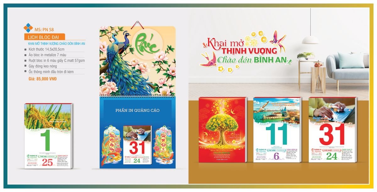 Lịch Bloc TPN 2027 TPNBLOC65 Ấn Phẩm Quà Tết Ngân Hàng & Tài Chính VIP