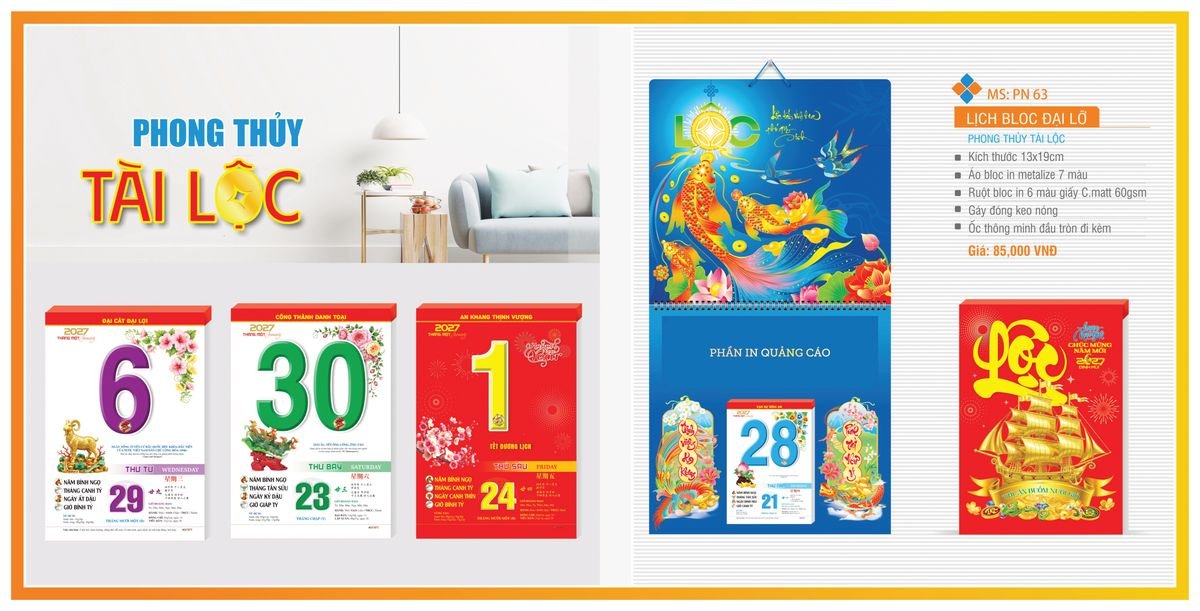 Lịch Bloc TPN 2027 TPNBLOC70 Ấn Phẩm Quà Tết Ngân Hàng & Tài Chính VIP