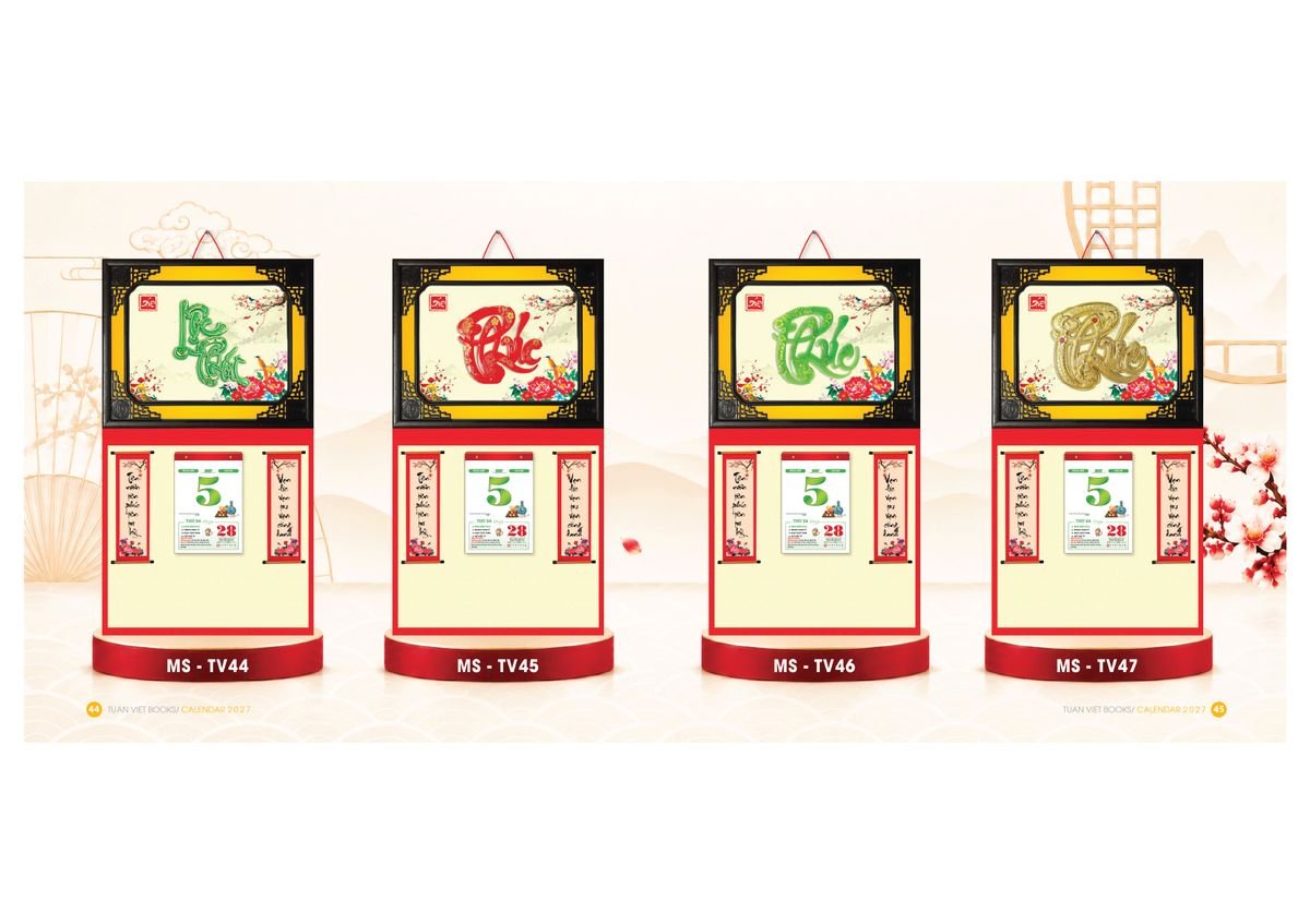 Lịch Bìa Treo Gắn Bloc 2027 TV23 Ấn Phẩm Quà Tết Ngân Hàng & Tài Chính VIP Lịch Bìa Treo Gắn Bloc 2027 TV23 Ấn Phẩm Quà Tết Ngân Hàng & Tài Chính VIP