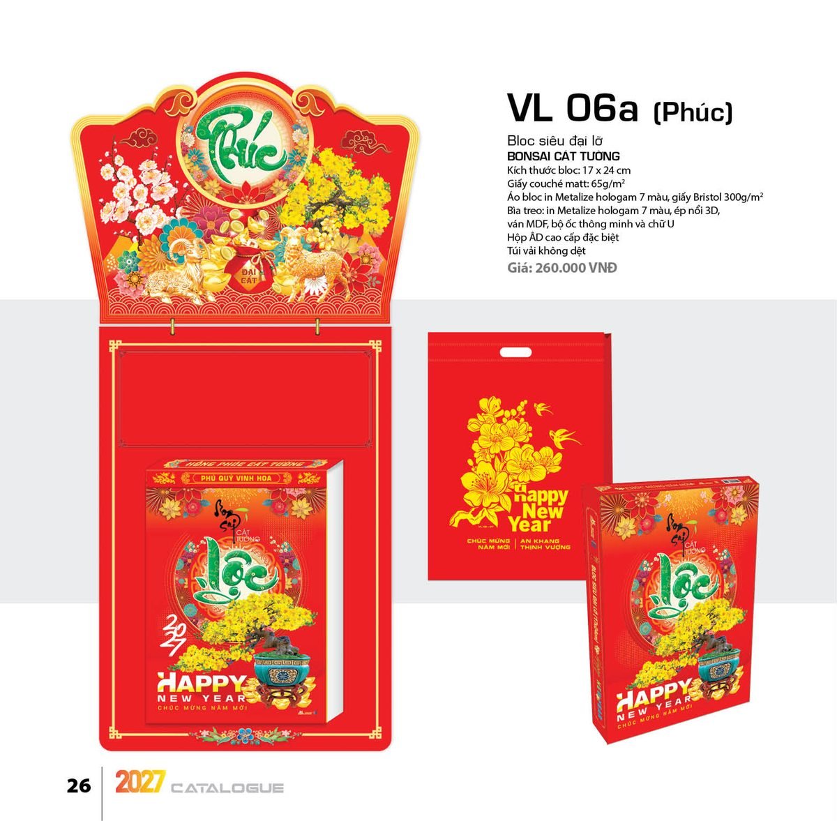 Lịch Bloc Siêu Đại 2027 VL Mẫu VL06A (17 x 24cm) Ấn Phẩm Quà Tết Ngân Hàng & Tài Chính VIP Lịch Bloc Siêu Đại 2027 VL Mẫu VL06A (17 x 24cm) Ấn Phẩm Quà Tết Ngân Hàng & Tài Chính VIP in logo doanh nghiệp quà tặng Tết tại Quà Tặng Ngân Hàng