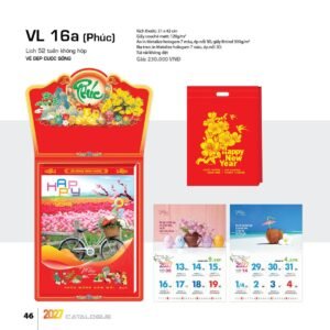 Lịch 52 Tuần 2027 VL Mẫu VL17 (31 x 42cm) Ấn Phẩm Quà Tết Ngân Hàng & Tài Chính VIP in logo doanh nghiệp quà tặng Tết tại Quà Tặng Ngân Hàng