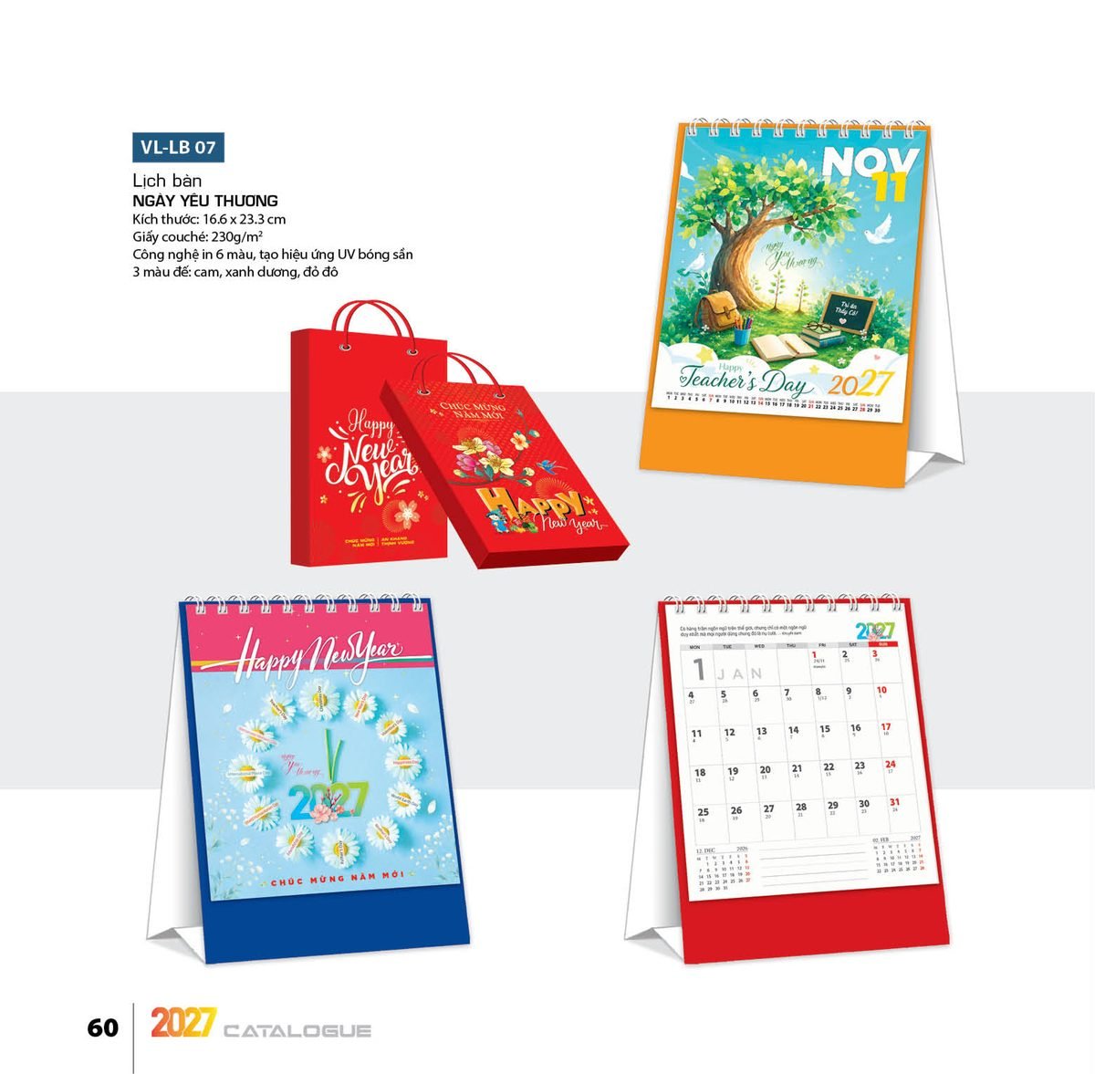 Lịch Để Bàn 2027 VL Mẫu VLLB07 (16 x 24 cm) Ấn Phẩm Quà Tết Ngân Hàng & Tài Chính VIP Lịch Để Bàn 2027 VL Mẫu VLLB07 (16 x 24 cm) Ấn Phẩm Quà Tết Ngân Hàng & Tài Chính VIP in logo doanh nghiệp quà tặng Tết tại Quà Tặng Ngân Hàng